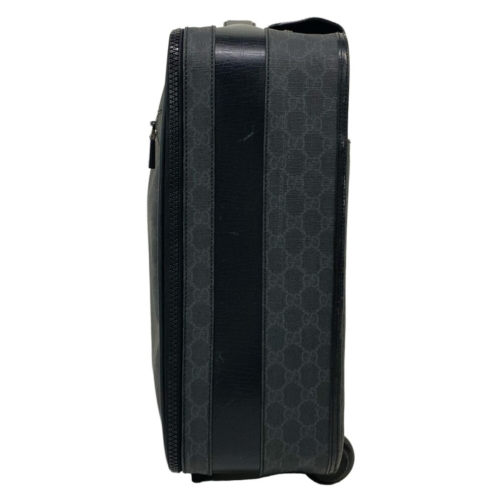 Gucci GG Supreme Suitcase 170668 Black Dark Gray PVC Leather - Picture 4 of 15